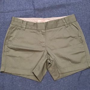 NWOT - J. Crew Chino Khaki Shorts - Olive Green